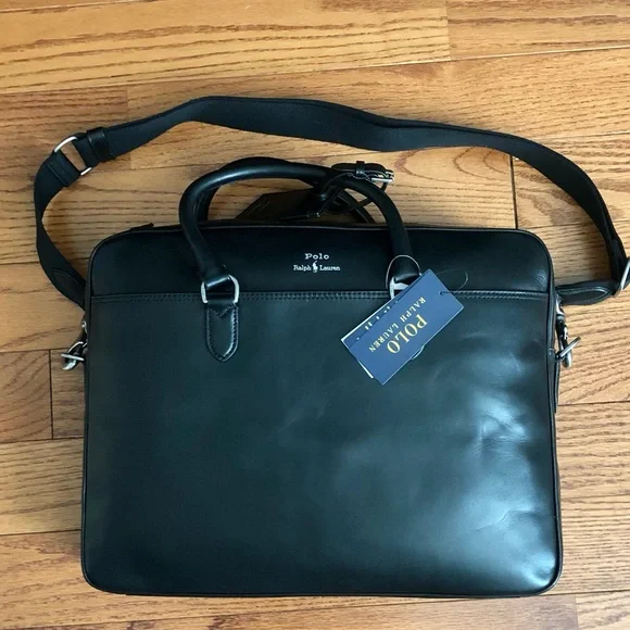Ralph Lauren Smooth Leather Commuter Bag
Men's Black Leather Briefcase NWT - Picture 5 of 13